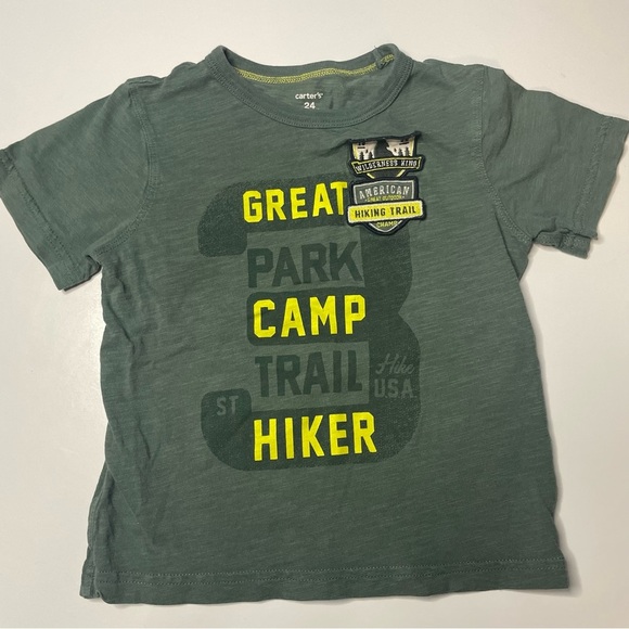 Carter’s 24 Months Green Adventure Green Tshirt PRELOVED - Picture 2 of 5